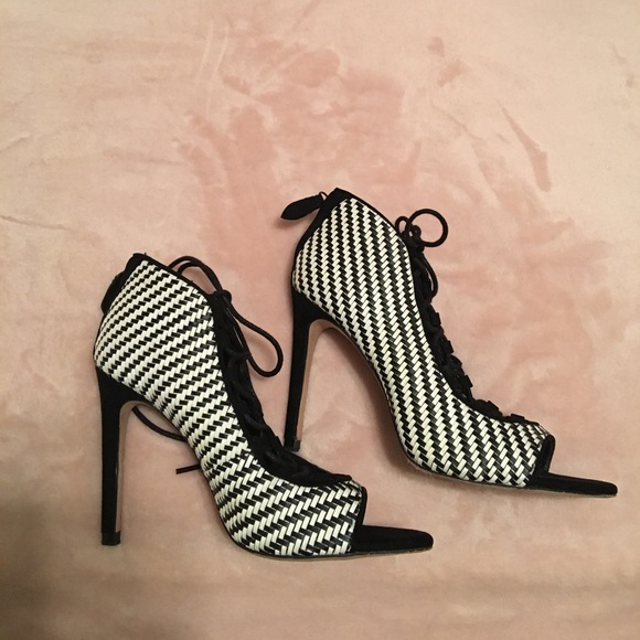 Zara Shoes - ZARA black and white heel shoes